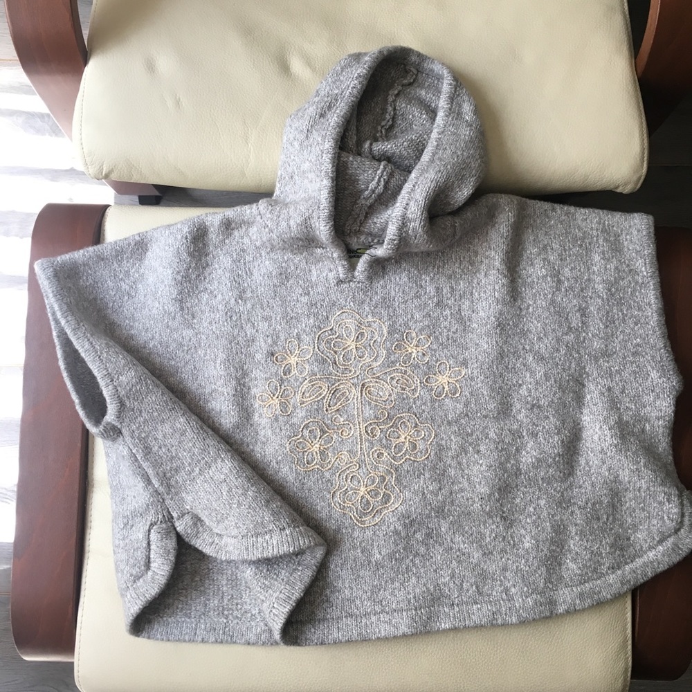 Hooded Poncho Sweater